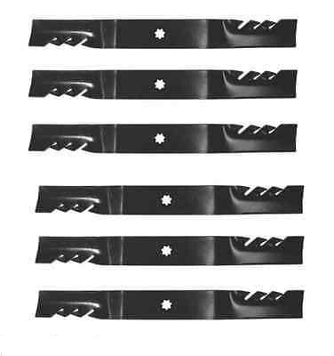 (6) John Deere Mower Mulch Blades - 48'' - LA130, LA140 LA145 LA155 LA165 X140