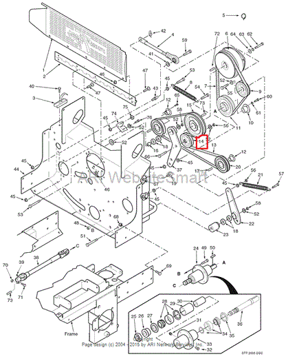 Scag Zero Turn Mower Deck Drive Pulley - Fits Turf Tiger Models - Diagram below