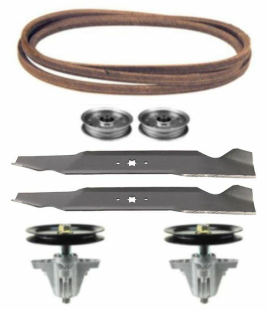 Troy Bilt Horse XP 46" Lawn Mower Deck Rebuild Kit Spindles Blades Belt Pulleys