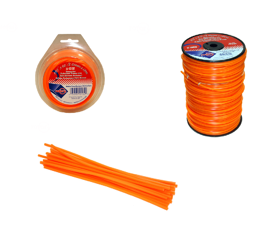 Rotary Diamond Cut Pro String Trimmer Line - .095 diameter - Echo RedMax Stihl